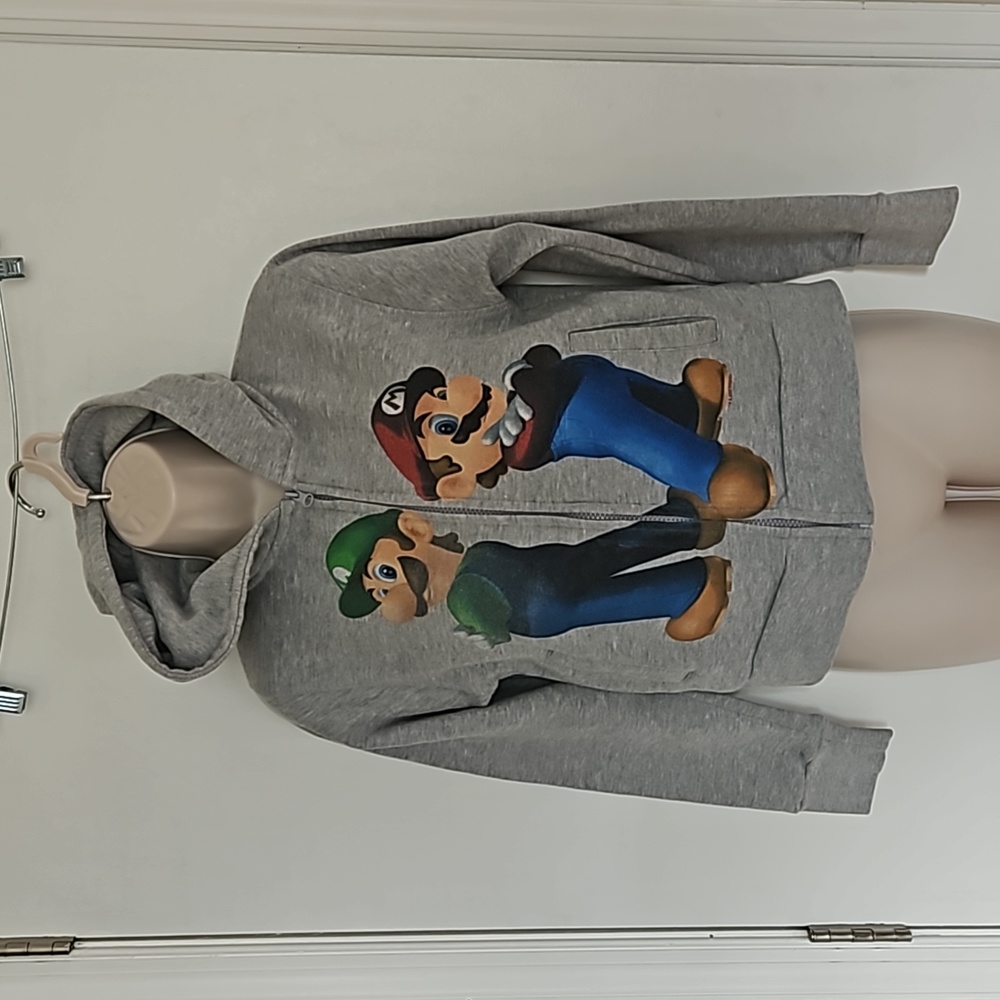 2010 Super Mario Hoodie Cropped Size XS